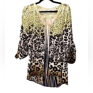 Arden B Y2K Animal Print Tunic Top, Size Medium - Like New